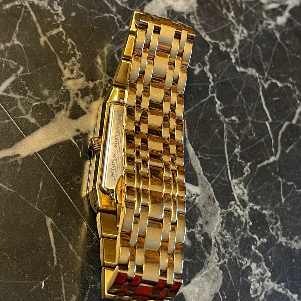 Bulova Gold Rectangular Watch - image 3